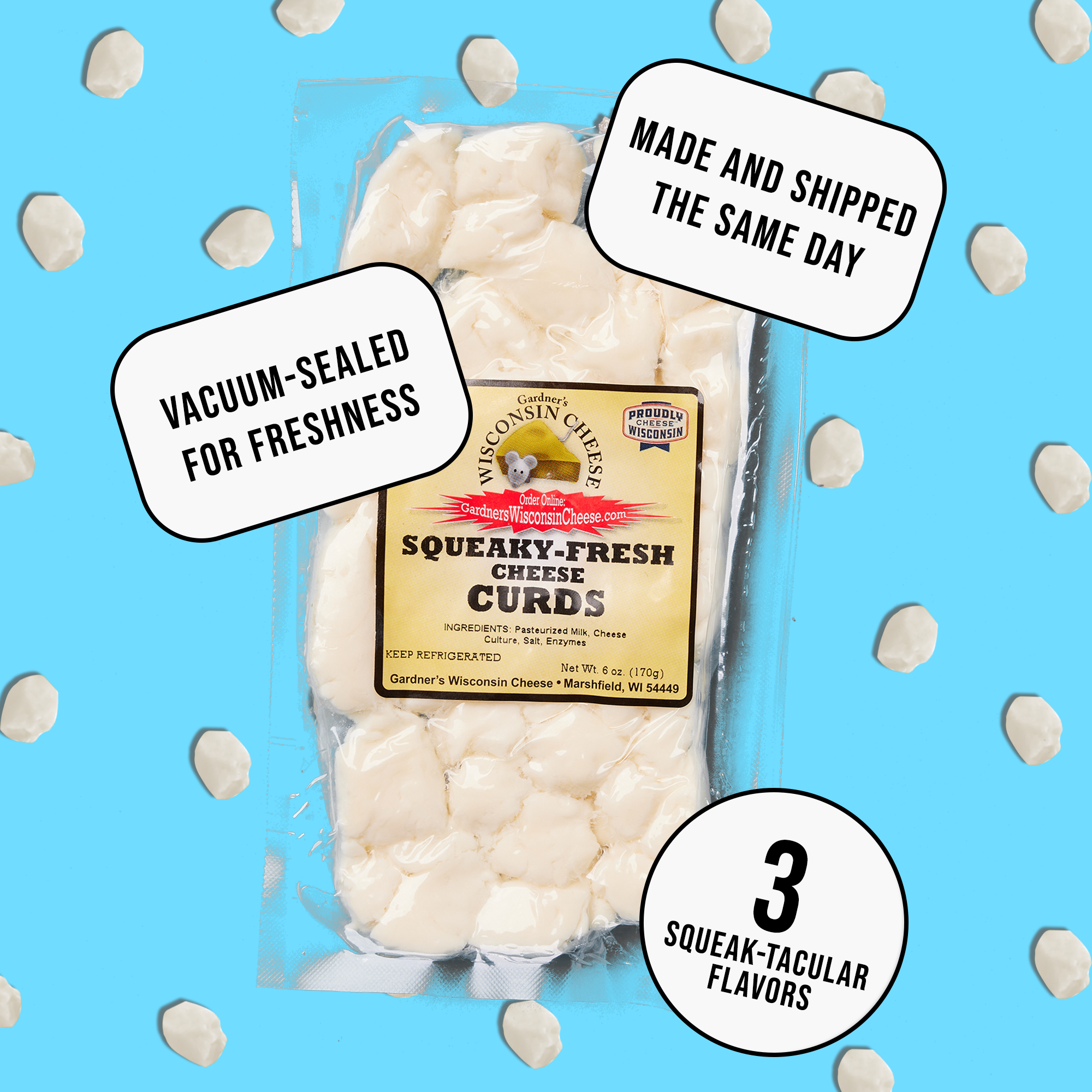Gardner's Wisconsin Cheese and Sausage - Wholesale Cheese - Cheese Curds (Squeaky Cheese)1