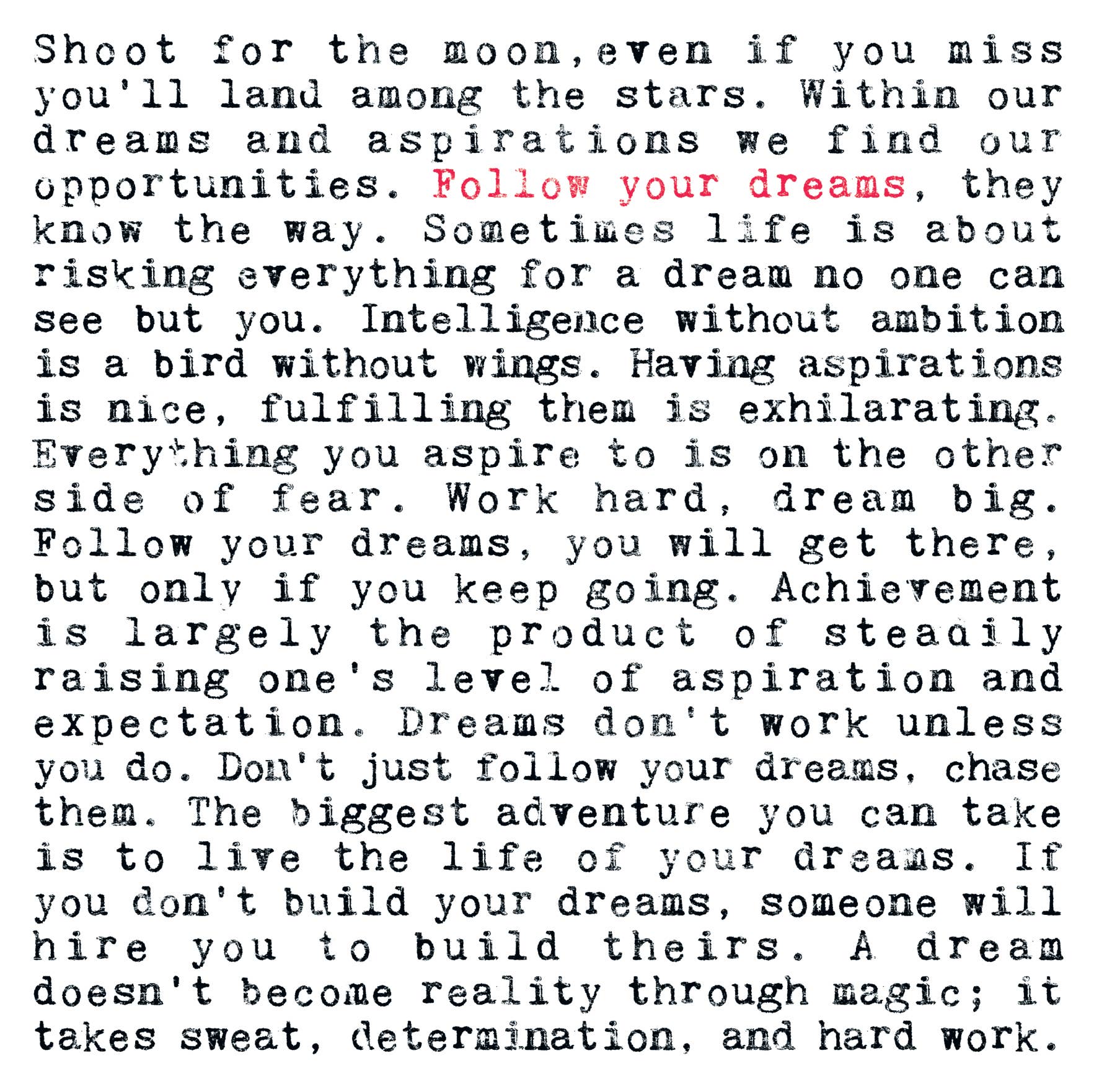 Coulson Macleod (U.S. Duties Paid) – wholesale Encouragement card – Follow Your Dreams Greeting Card with Inspiring Quotes1