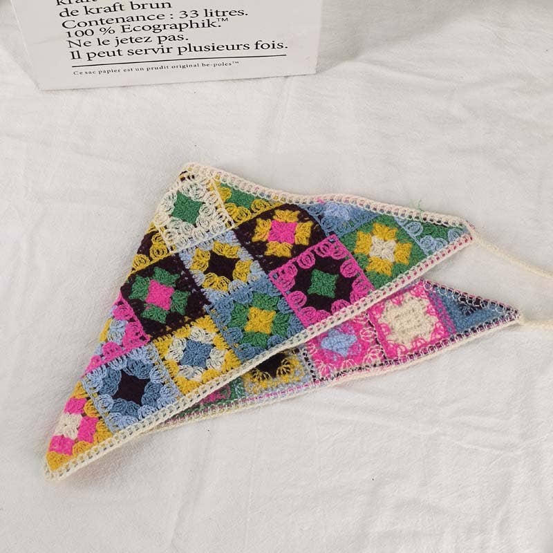 MKS America - Wholesale Bandana - Women's - Cherry Strawberry Floral checkered Crochet Bandana -56colors54