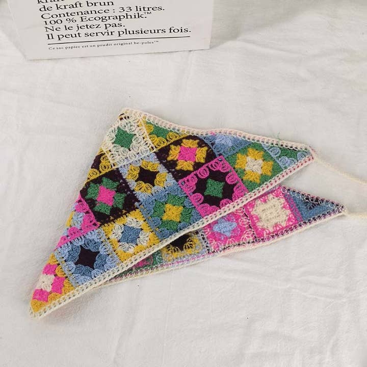 MKS America - Wholesale Bandana - Women's - Cherry Strawberry Floral checkered Crochet Bandana -56colors54