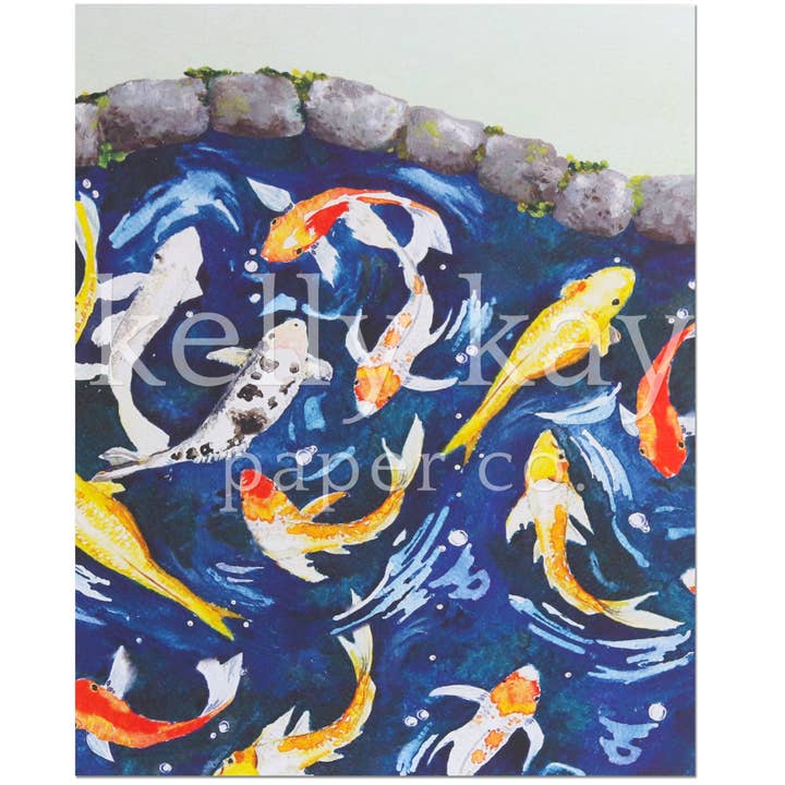 Stampa artistica | Koi Pond per la vendita all'ingrosso da parte di Kelly Kay Paper Co.