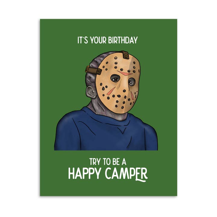 Jason Voorhees birthday card for wholesale by Chaos Engine (formerly Eyedot Creative)