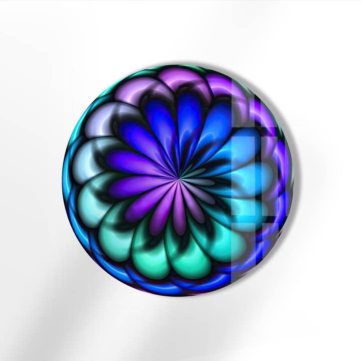 MyPhotostation - Wholesale Wall Accent - Abstract Round Tempered Glass Wall Art