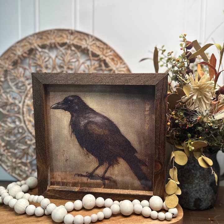 Crow, Halloween Decor, vintage decor for wholesale by The Broken Board