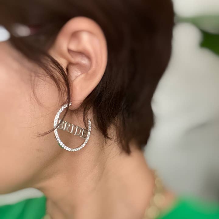 Ellison+Young - Wholesale Hoop Earrings - Bride Shines Hoop Earrings