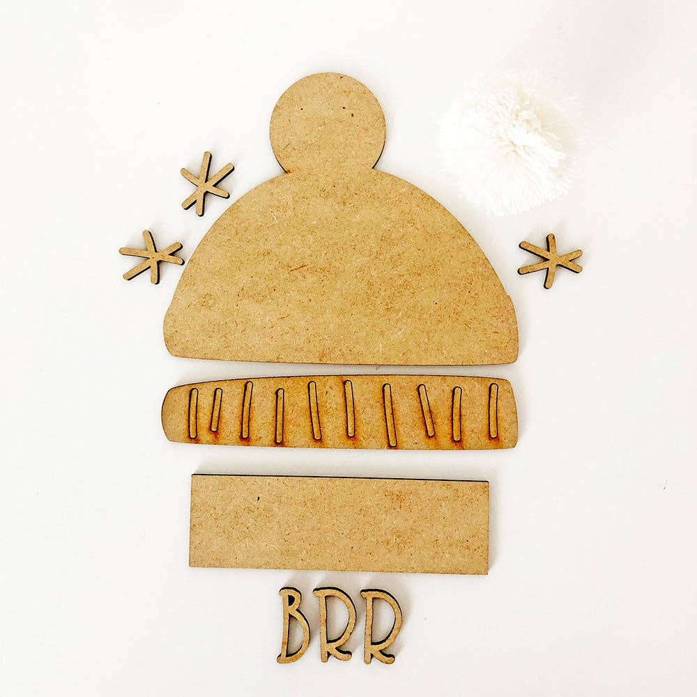 Foundations Decor - Wholesale DIY Craft Kit - Foundations Decor Simply Framed - BRRR Snow Hat DIY kit1