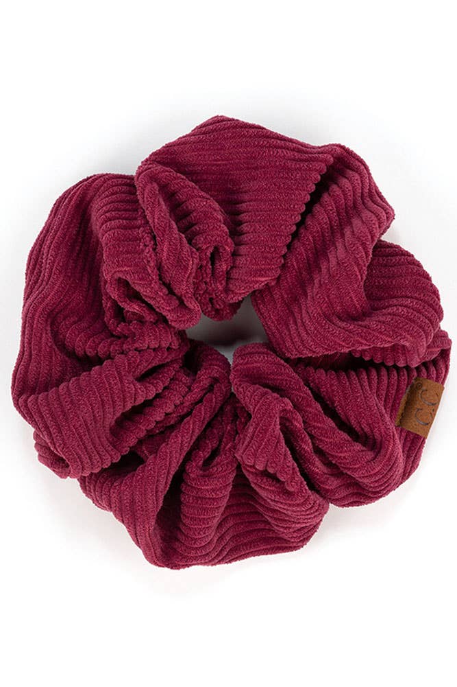 Hana - Wholesale Scrunchie - Women's - C.C Corduroy Solid Color Soft Scrunchies3