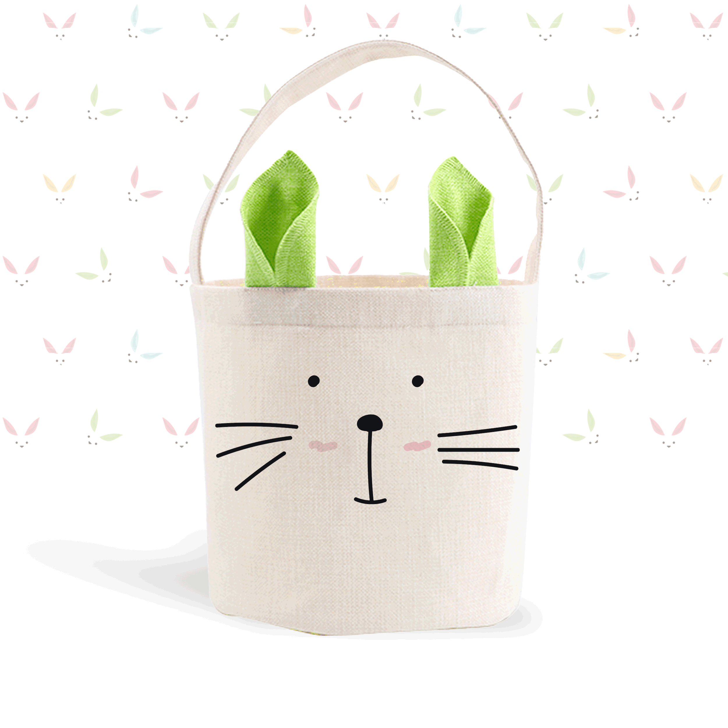 ZA Handmade Wholesale - Wholesale Basket - Kids & Baby - Easter basket | bunny face bag blue or green or pink bunny e1