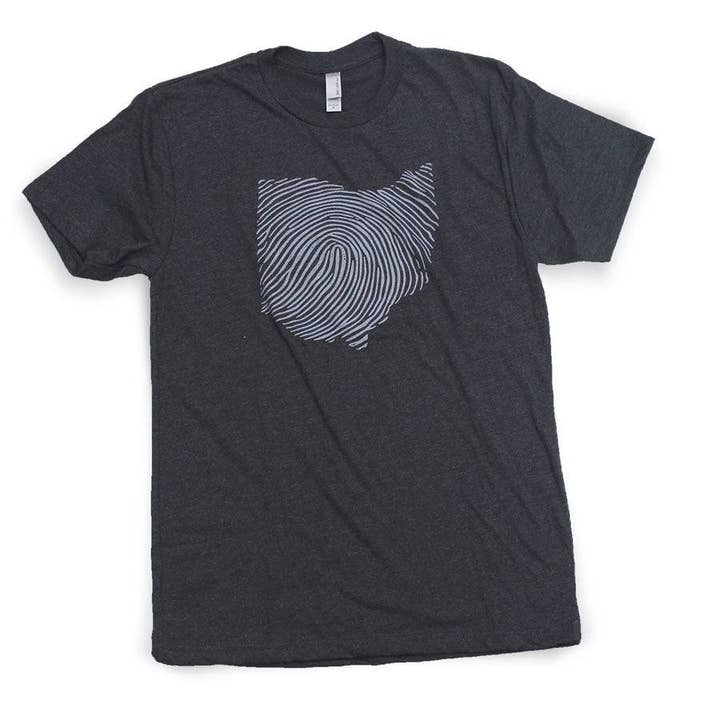 Ohio Fingerprint - Short Sleeve T-shirt for wholesale by We Bleed Ohio