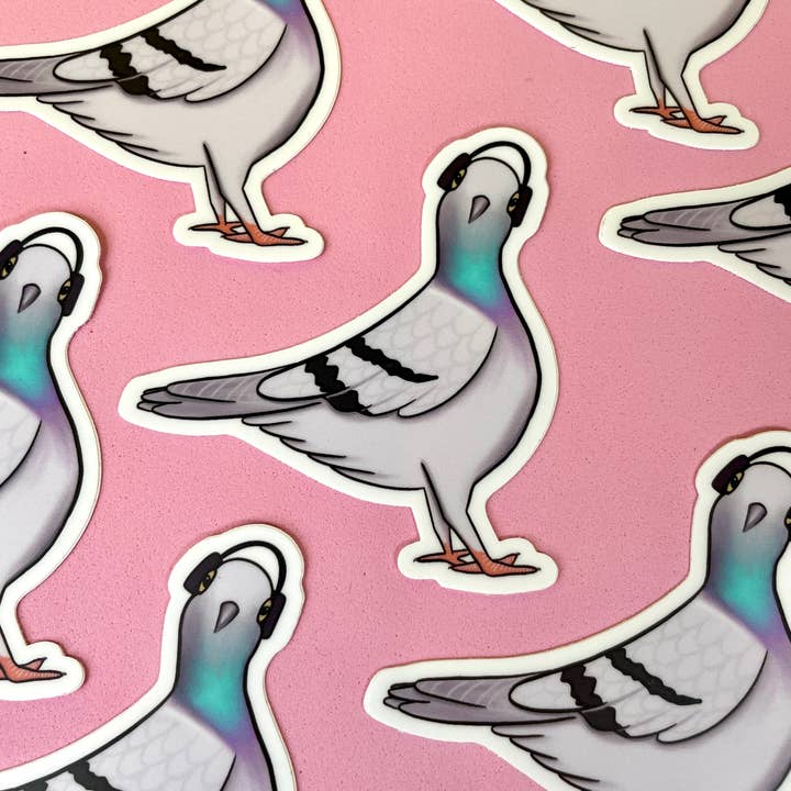 quirky burp illustrations - Wholesale Sticker - NYC Pigeon Waterproof Vinyl Sticker4