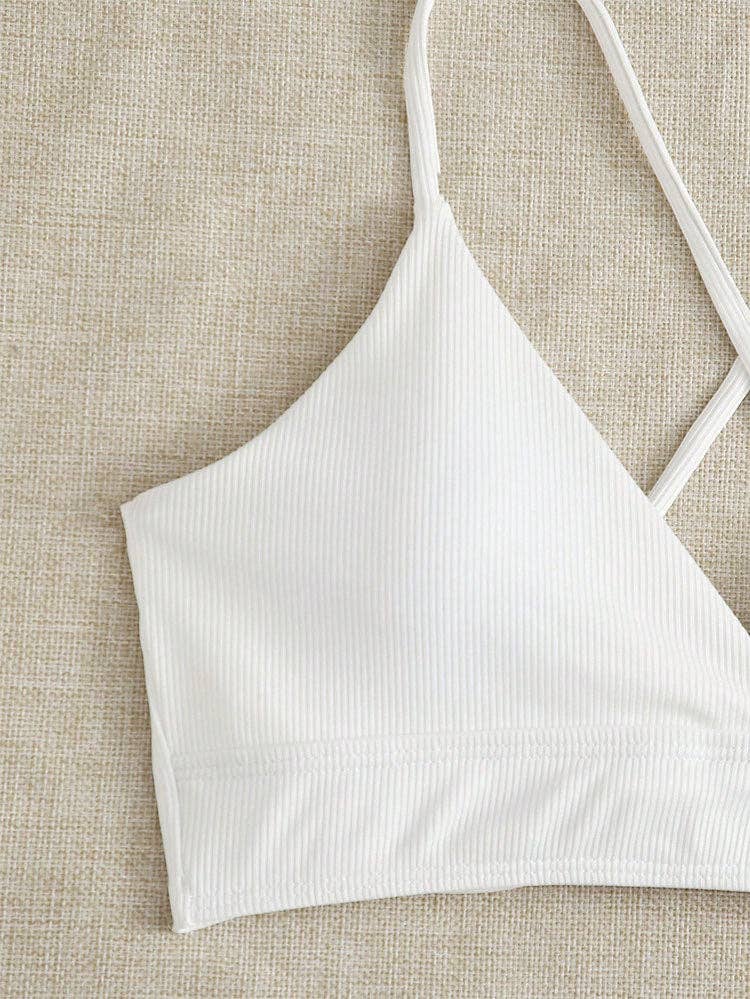 Sweetkama - Wholesale Two Piece Swimsuit - Women's - Ladies Solid Color Shoulder String Tie Bikini Set RFD-96842