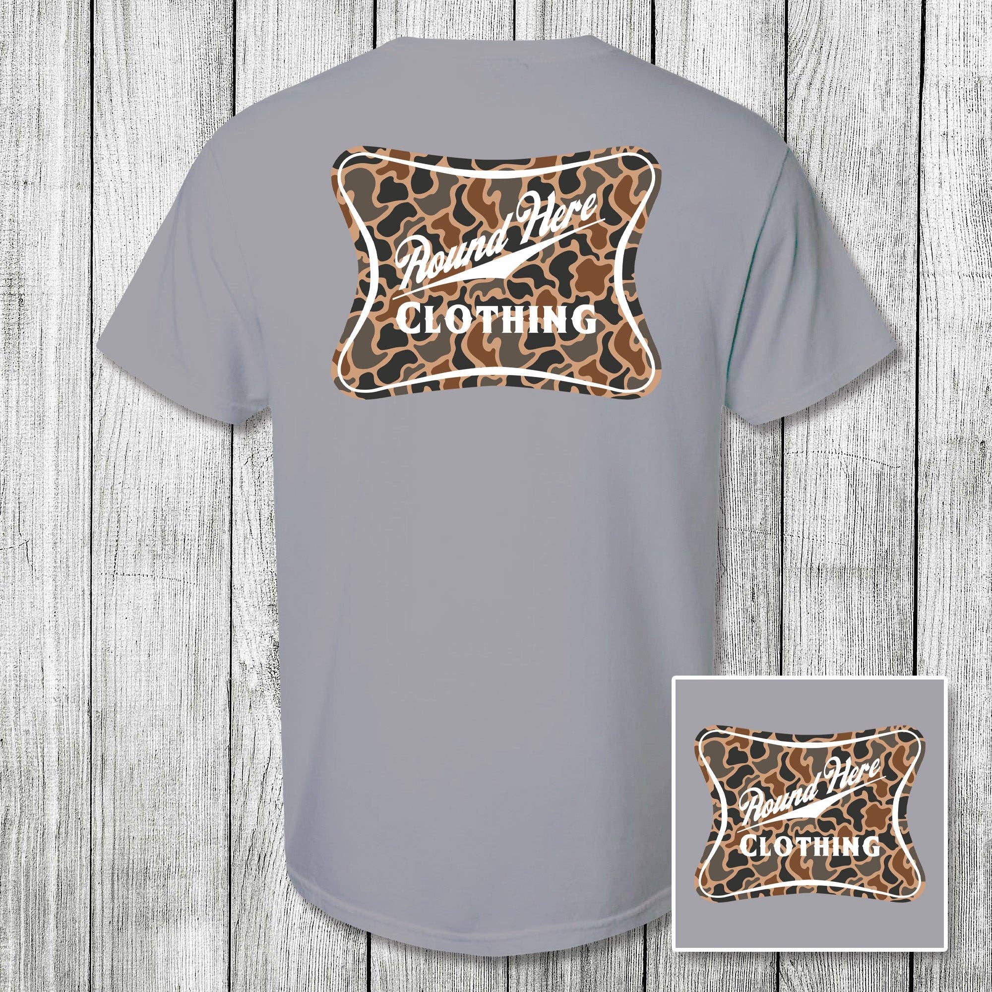 The Old North State - Wholesale Screen Printed T-Shirt - Unisex - 'Round Here Clothing Camo Life0