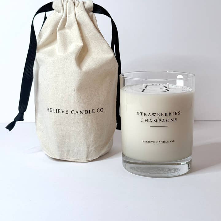 Believe Candle - Vendita all'ingrosso Candela in vasetto - Candela Fragole e Champagne3