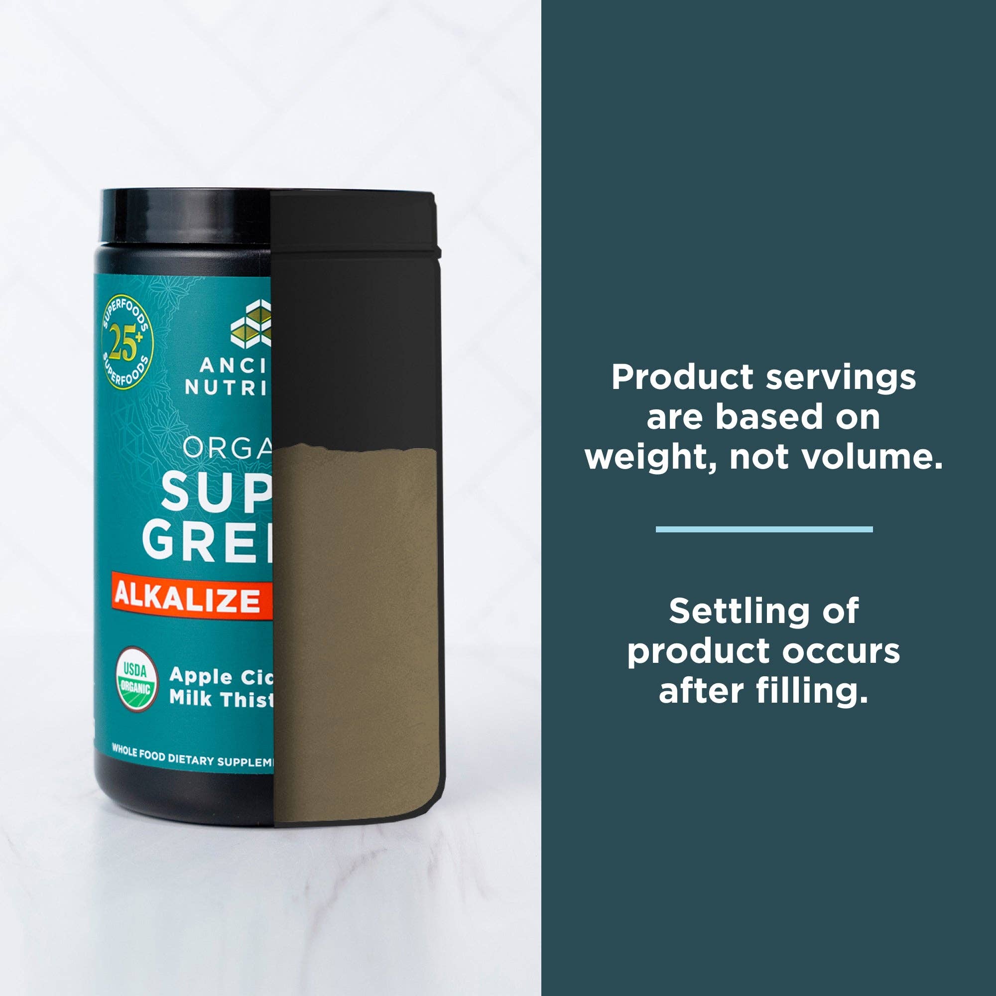 Black Organic SuperGreens Alkalize & Detox | Powder (25 Servings) for wholesale on Faire6