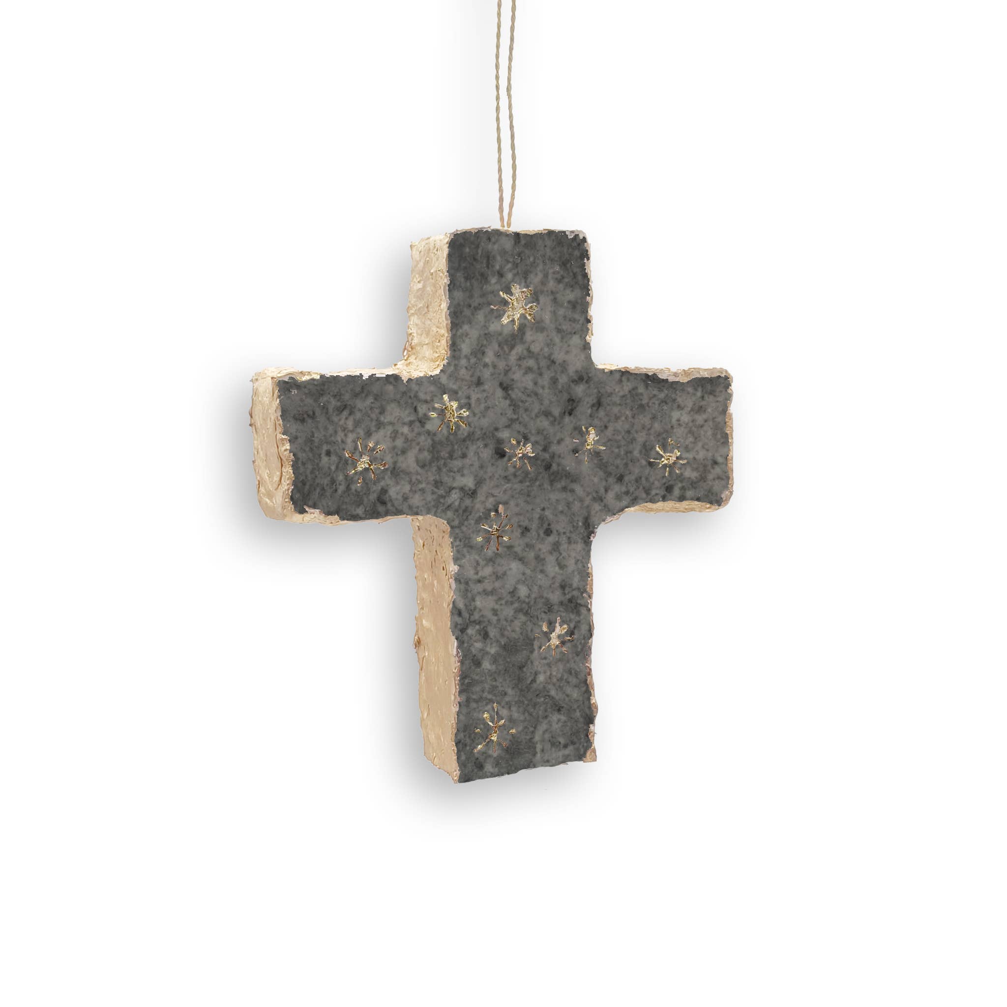 French Graffiti - Wholesale Christmas Decoration - Paper Mache Cross1