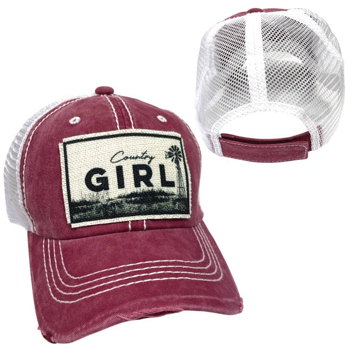 dkhandmade - Vente Casquette de baseball – femme - CASQUETTE DE BASEBALL COUNTRY GIRL | CHAPEAU POUR FEMME | EFFET VIEILLI10