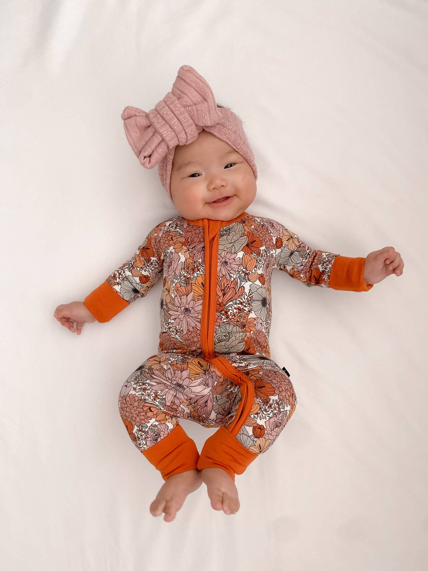 millie + roo LLC - Wholesale Jumpsuit - Baby - ZIP ROMPER - Neutral Floral2