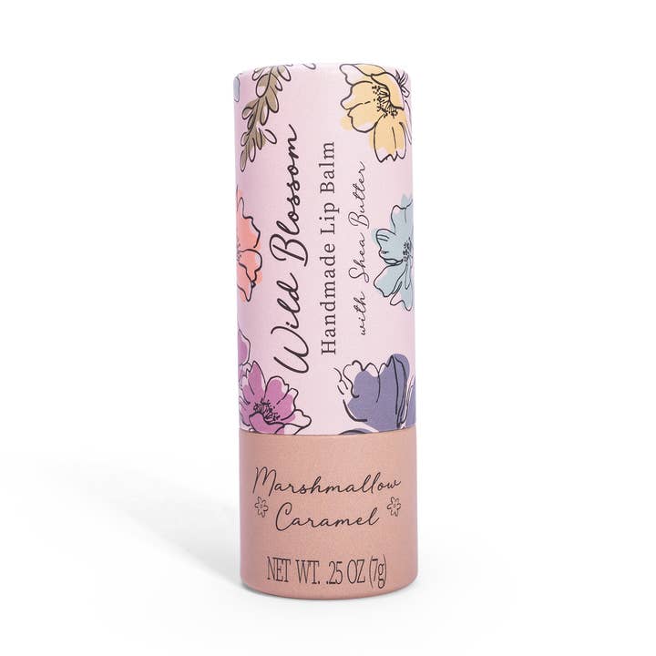 Wild Blossom Lip Balm - Marshmallow Caramel for wholesale by Cait + Co