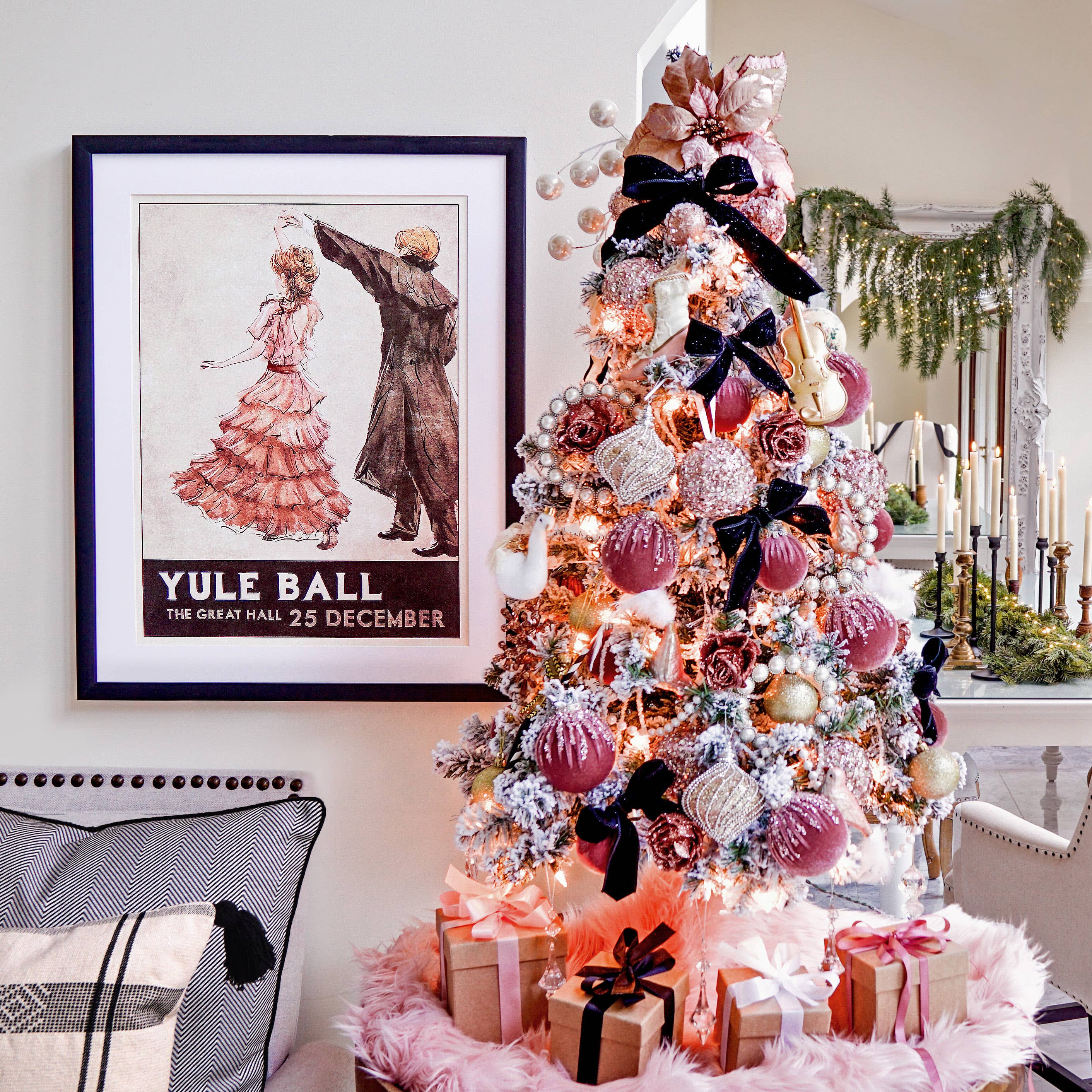WindowShopGal – wholesale Art print – Yule Ball Poster - Pink Dress (for Harry Potter fans)5