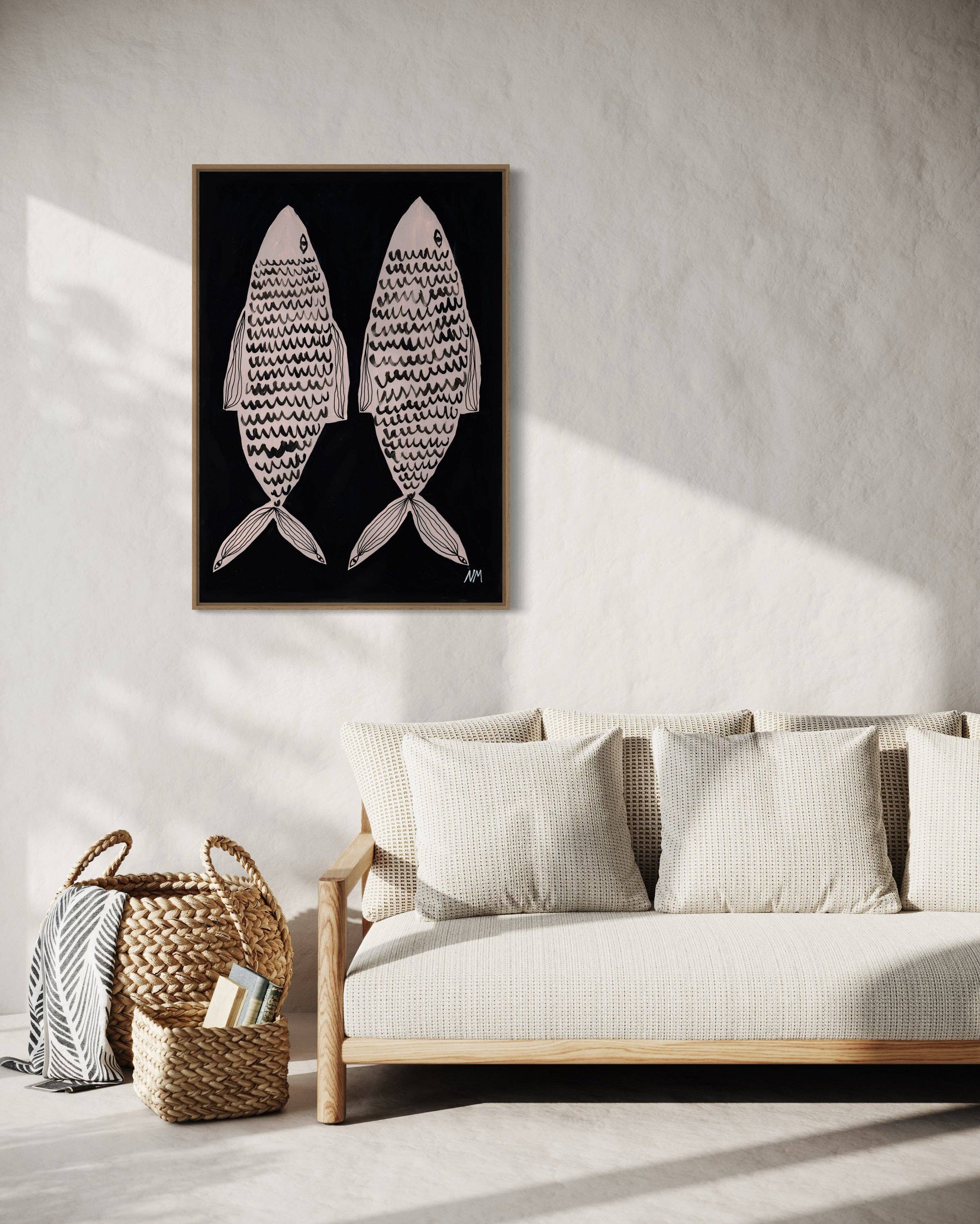 Nancy McKie – wholesale Art print – Two Fish Contemporary Art Print1