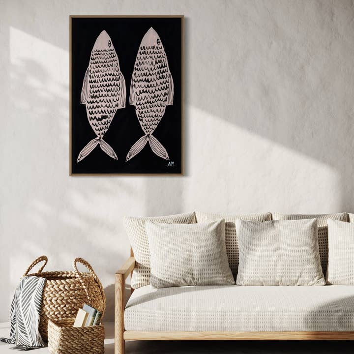 Nancy McKie – wholesale Art print – Two Fish Contemporary Art Print1