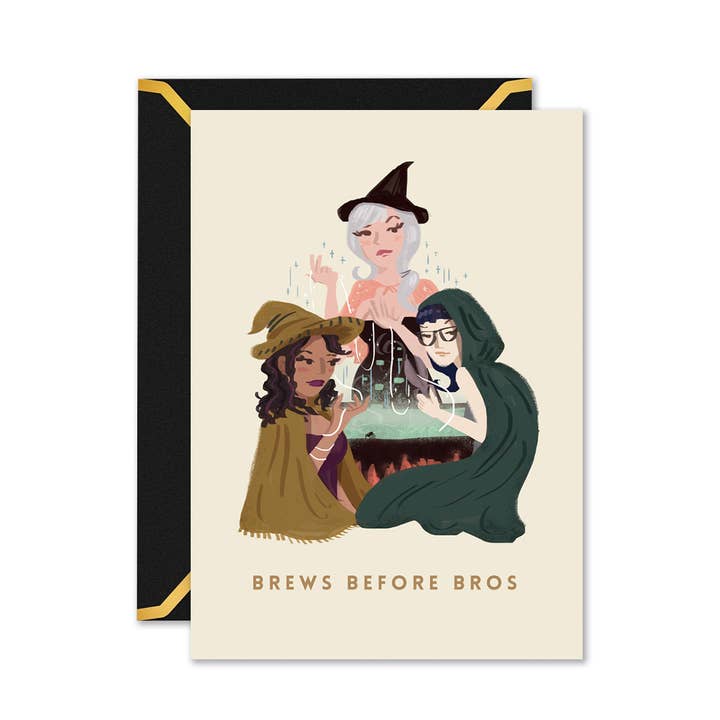 Vox Intra - Vente Carte de vœux classique - Carte de vœux sorcière "Breuvages avant potes" | Vierge