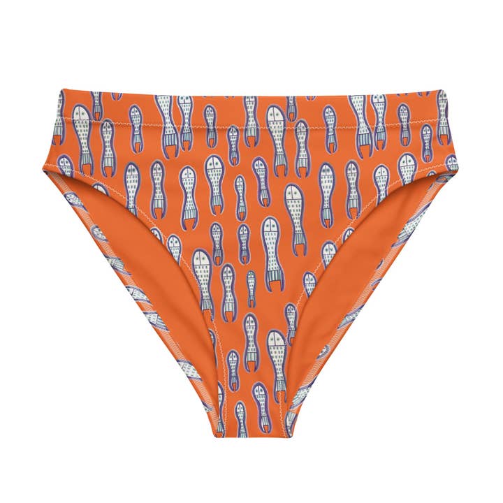Ungud and Jiaa Dreaming high-waisted bikini bottom - Orange for wholesale by Palet Theory