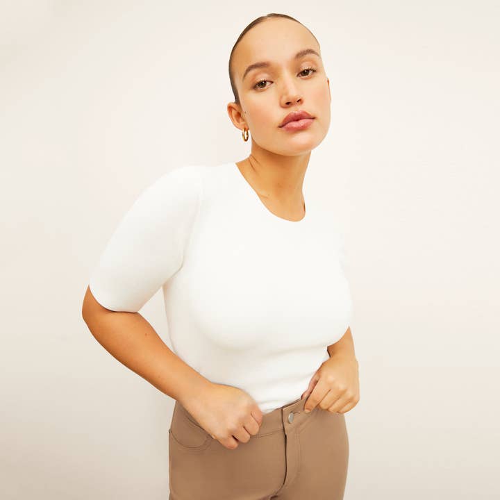 M.M.LaFleur - Wholesale Knit Top - Women's - Choe Top - Eco 365Knit :: Ivory