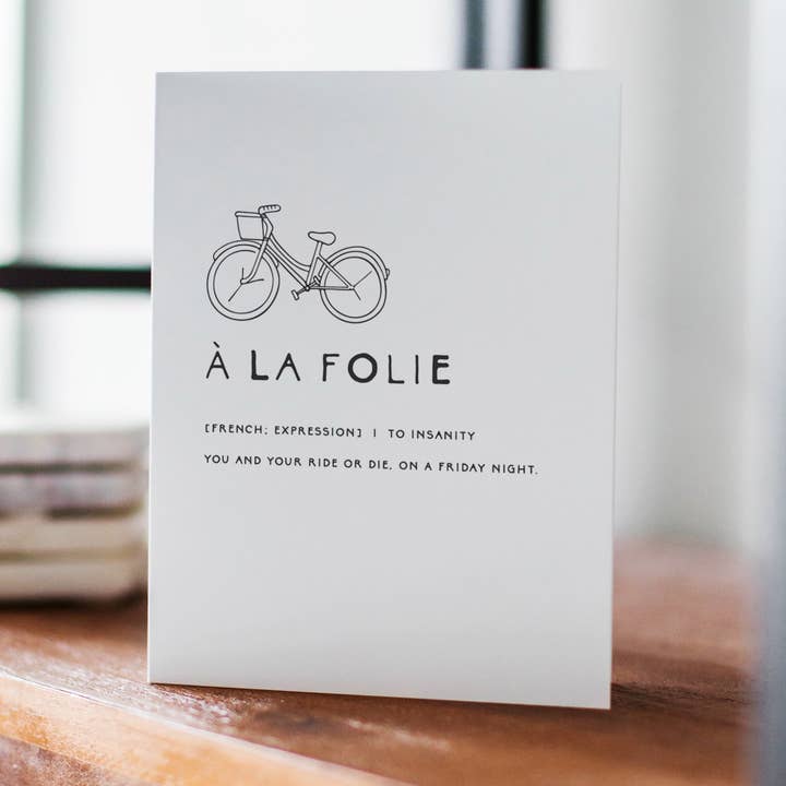 A La Folie | Tarjeta de Felicitación para venta al por mayor de LILOU