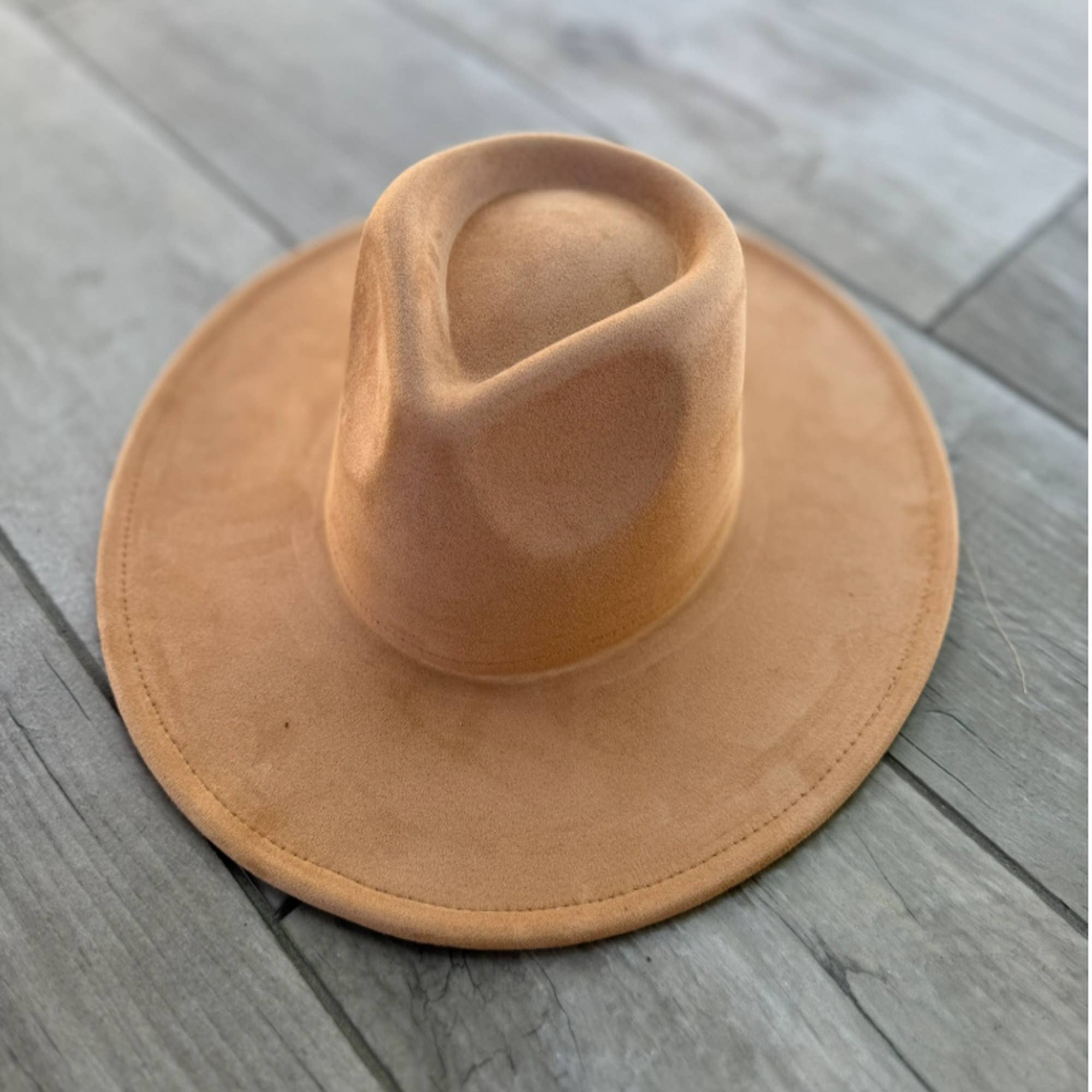 Queens INC - Wholesale Fedora - Women's - Vegan Suede Wide Brim Rancher Hat 6