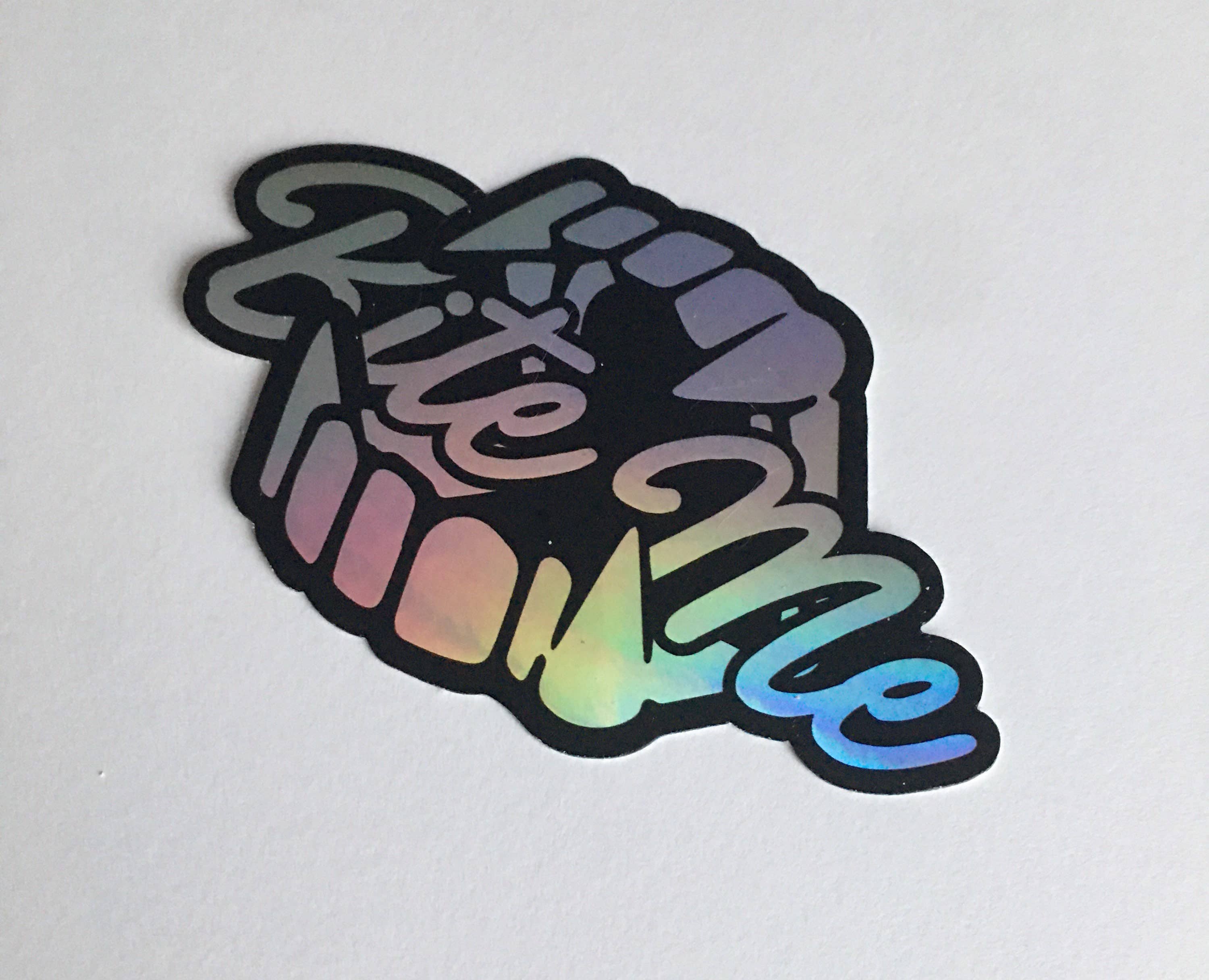 Fox and Brambles - Wholesale Sticker - Bite Me Sticker. Holographic Vinyl Sticker.4
