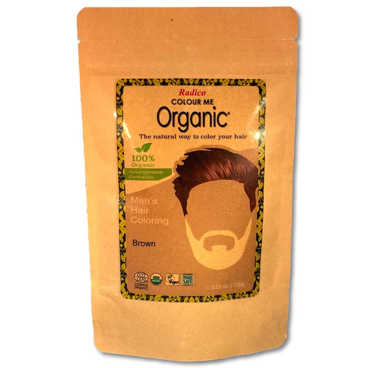 Men's Brown - 100% Organic Hair Coloring for wholesale by Radico USA