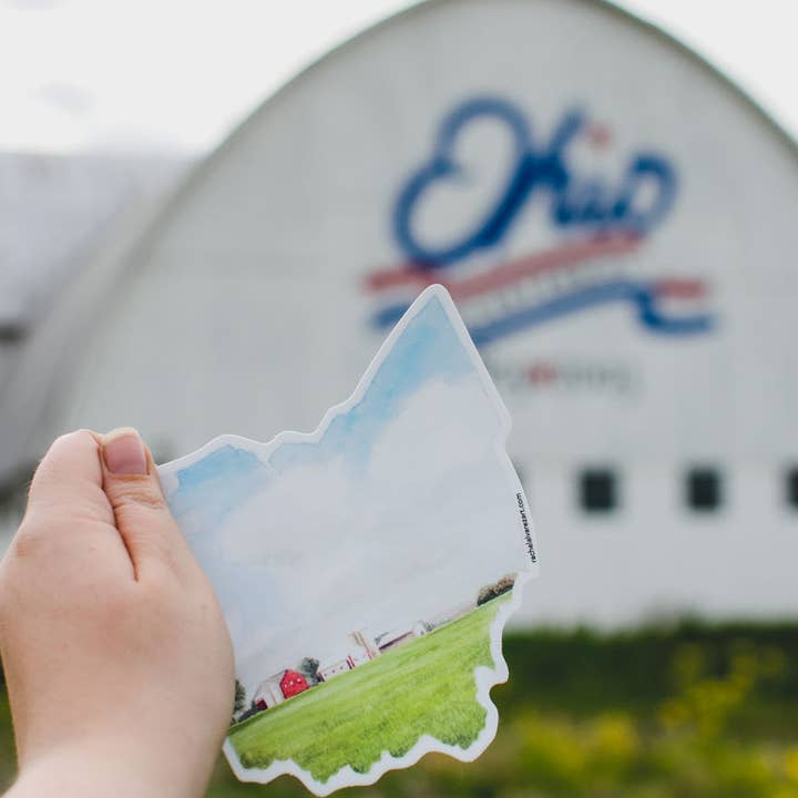 Ohio State Vinyl Car Decal Bumper Sticker - Large for wholesale by Rachel Alvarez Art