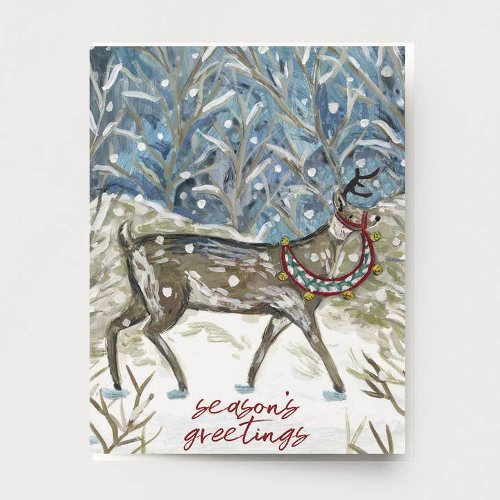 Feiertags-Rentier-Karte für den Großhandel von Ingrid Press