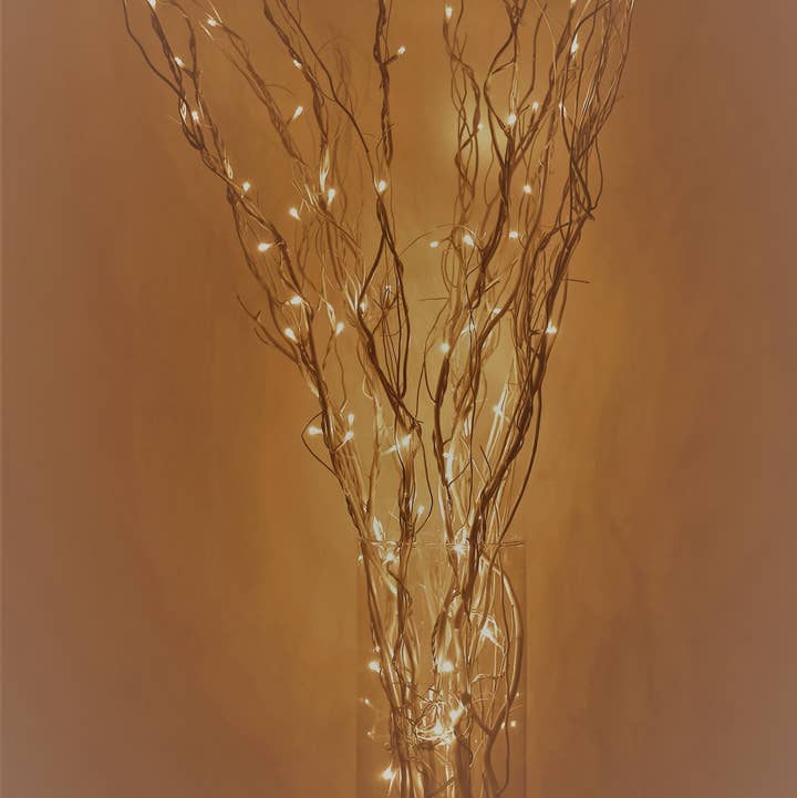 Willows and More - Wholesale Accent/Desk Lamp - 48"Lighted Curly Willow Branches Natural with  8 function Remote0