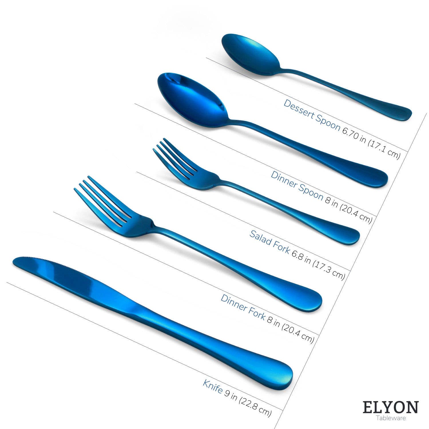 Elyon Tableware® - Wholesale Flatware Set - 20-Piece Colored Flatware Set Stainless Steel Service for 417