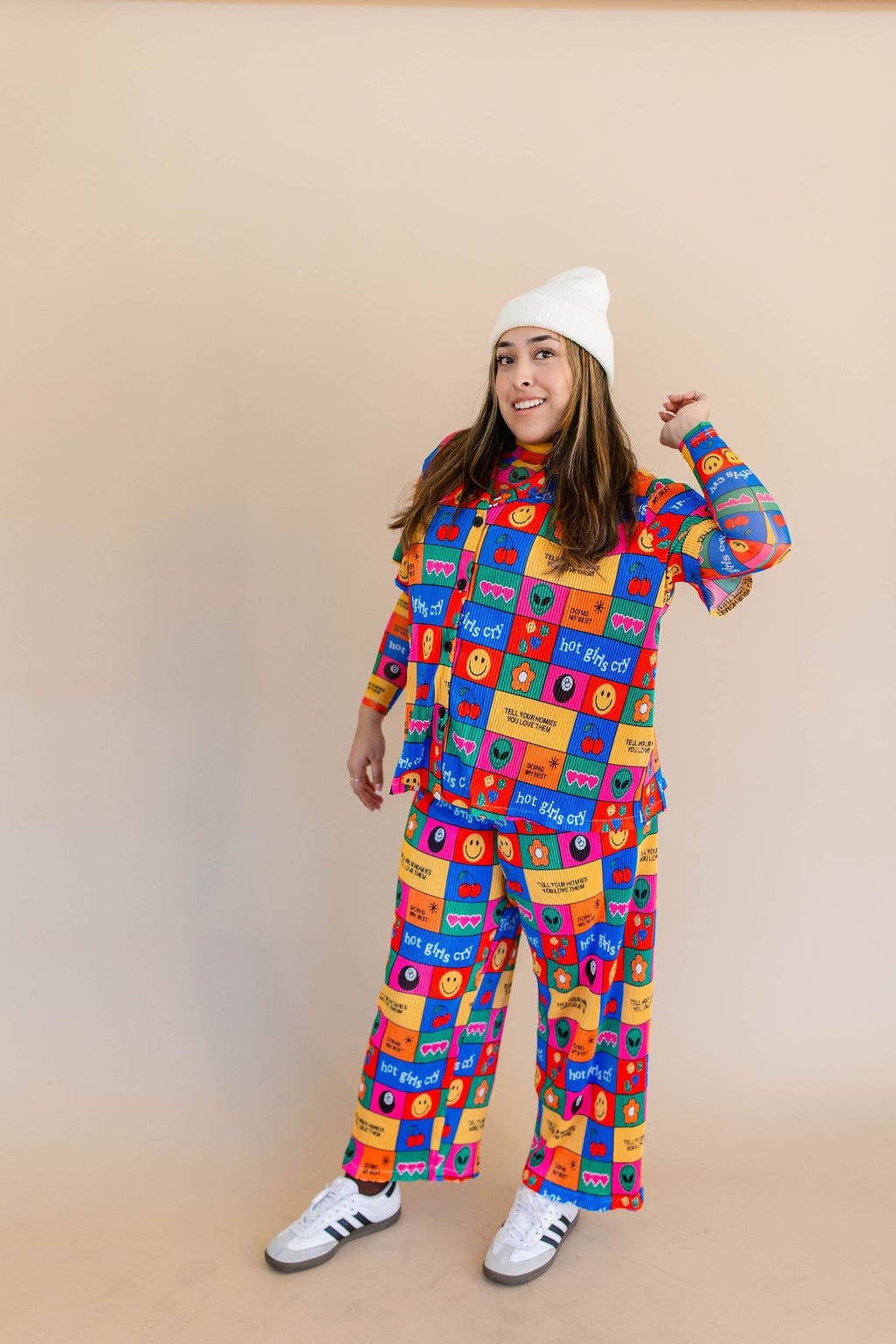 Taby Originals - Wholesale Lounge Set - Women's - TABY ORIGINAL: Working On Myself Plisse Pant Set IN SIZES XS-5X***6