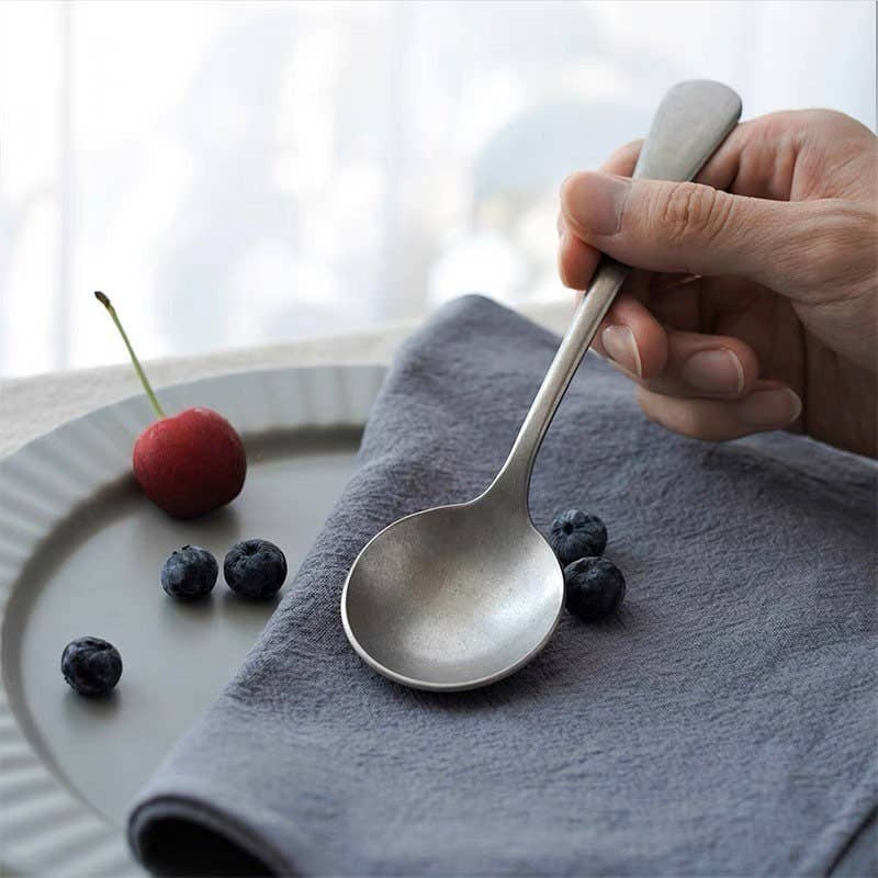 Gohobi （We cover U.S. import duties） - Wholesale Assorted Cutlery Set - Gohobi A Set of 6 Pieces Stonewashed Stainless Steel Cutlery9