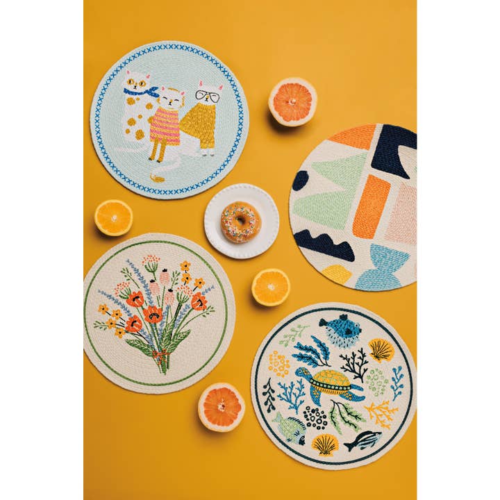 Danica Jubilee - Wholesale Placemat - Doodle Braided Placemat1