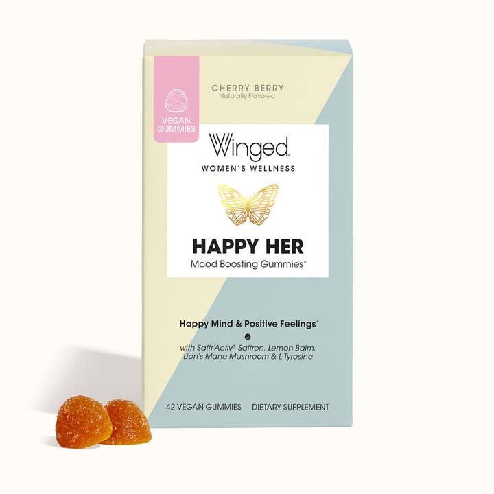 Winged – wholesale Oralt tillskott/Vitamin – Glad Hennes Humör Boosting Gummies med Saffr'Activ® Saffron Ex