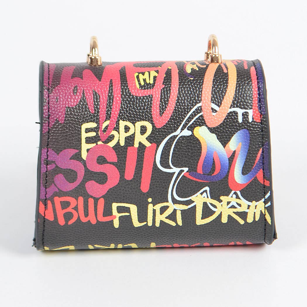 Black Graffiti Mini Bag for wholesale on Faire2