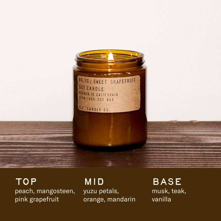 P.F. Candle Co. - Wholesale Jar/Filled Candle - Sweet Grapefruit - 7.2 oz Standard Soy Candle2