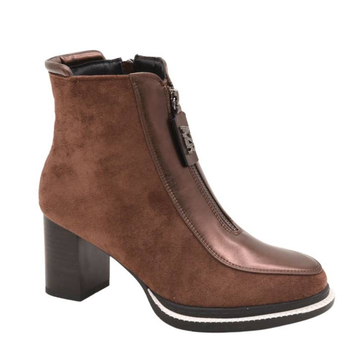 Azarey - Venta al por mayor Botines - Mujer - Botín bicolor con cremallera frontal 462K274 2