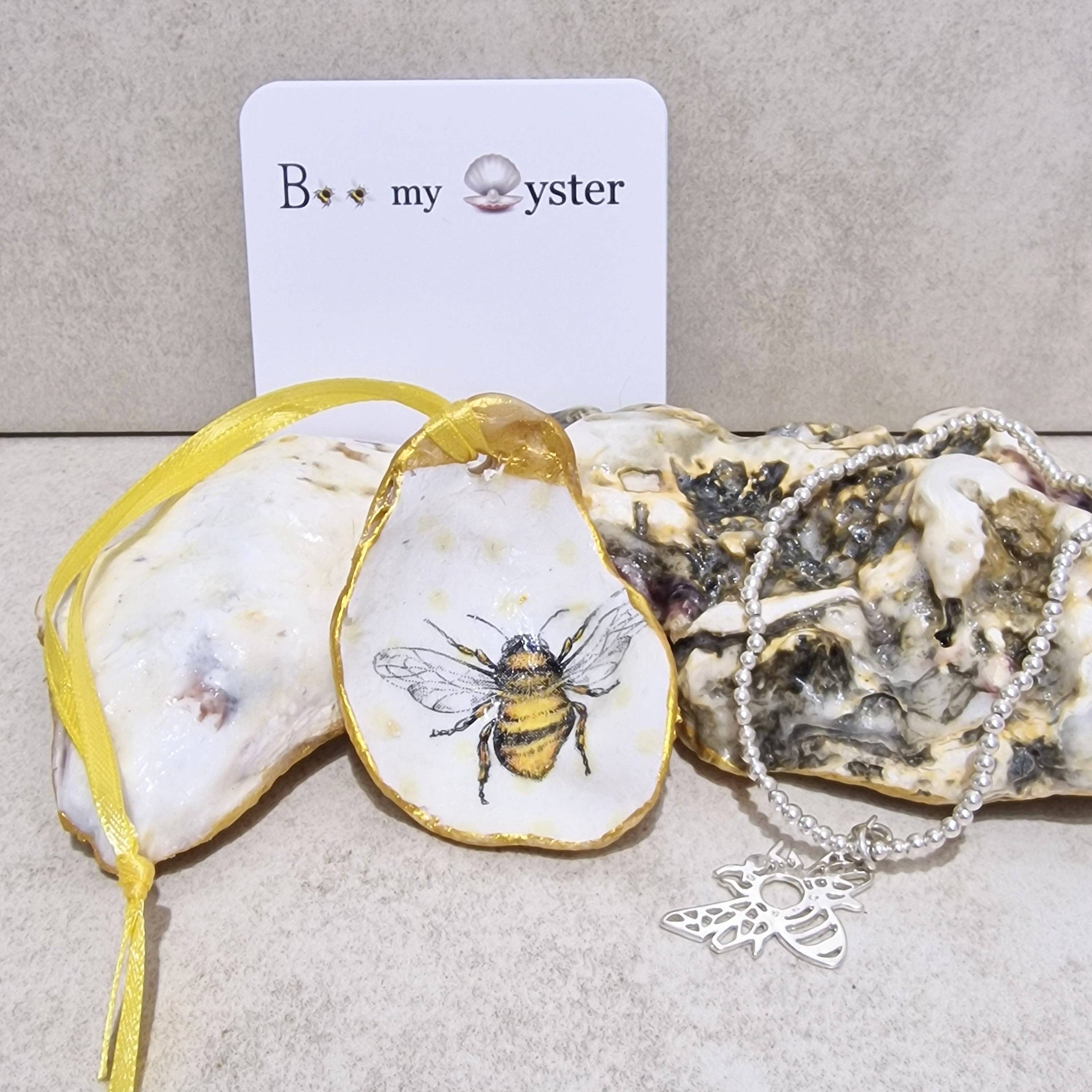 Bee my Oyster – Großhandel Verzierung – Deko-Motiv „Hummel“ mit Austernmuschel, 6 cm1