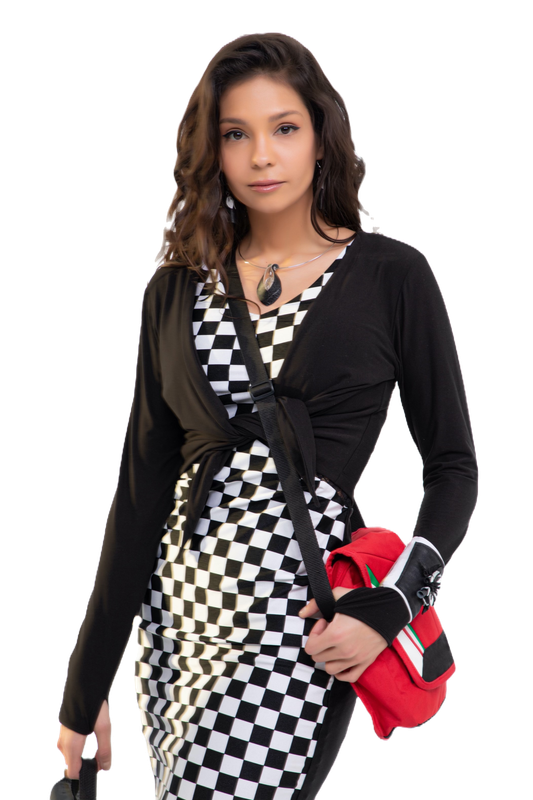 Fever1 Fashion – wholesale Cardigan – Women’s – Long Sleeve Black Bolero with Thumb Holes0