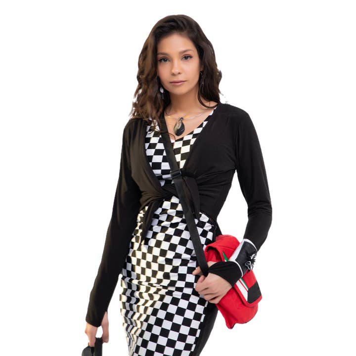 Fever1 Fashion – wholesale Cardigan – Women’s – Long Sleeve Black Bolero with Thumb Holes