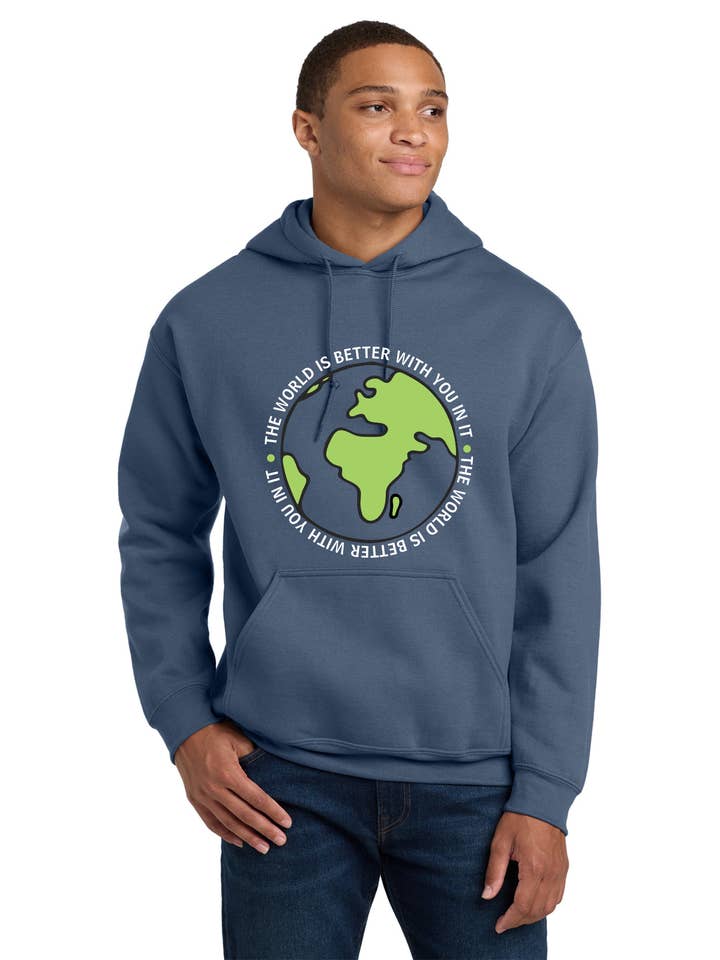 Le monde est meilleur avec toi dedans hoodie pour la vente par Badger Track Customs