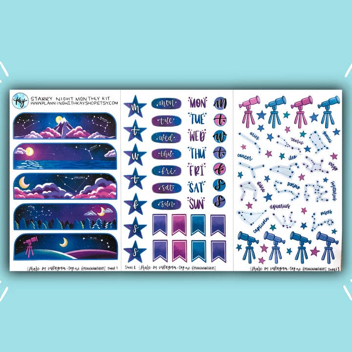 Sterrennacht Maandpakket voor wholesale door Planning With Kay