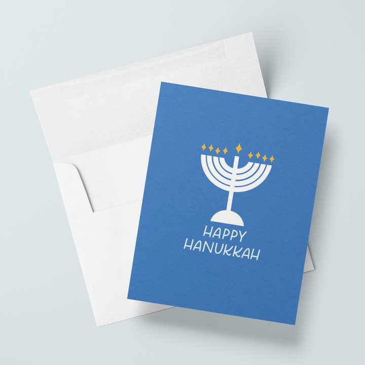 Happy Hanukkah Greeting Card for wholesale by Just Follow Your Art