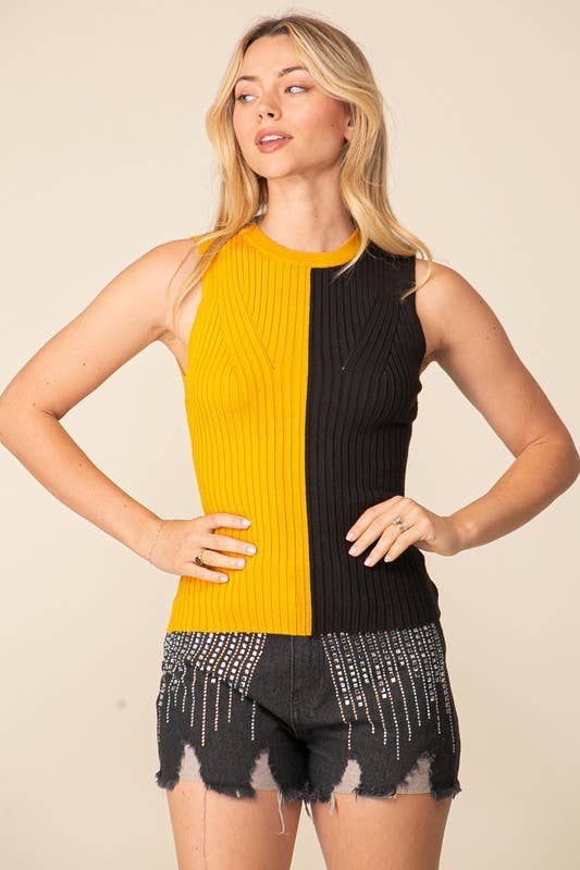 Vanilla Monkey - Wholesale Gebreide top - Dames - Game Day Trui met contrasterende geribbelde bovenkant2